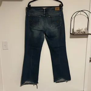 Vintage American Eagle Hipster‎ Bootcut Mid Rise Denim Blue Jeans Size 14 thumbnail 2
