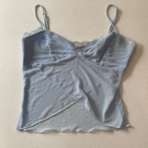 Edikted Blue Lace Mesh Wrap Cami Top Size Small Y2K Fairy Grunge thumbnail 3