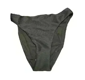 J.Crew Textured Curved-Waist Cheeky Bikini Bottom High Cut Black Size Small NWT thumbnail 1