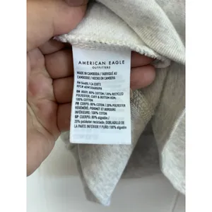 American Eagle Womens Gray Heather Boat Neck Oversized Sweatshirt Size M M/M/M thumbnail 4