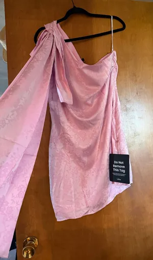 Lulus Pink One-Shoulder Dress thumbnail 1