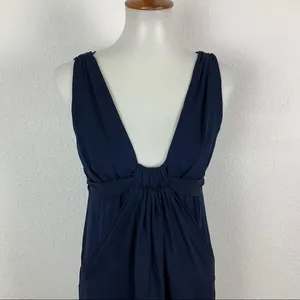 Graham And Spencer 100% Silk Deep V Neck Cocktail Party Dress‎ Small Made In USA thumbnail 2
