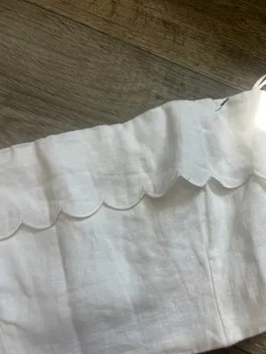 Reformation Lizzi Crop Linen Top White - Size 2 thumbnail 6