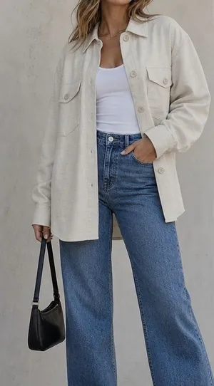 Aritzia Wilfred The Ganna Shirt Jacket S Linen Tencel Shacket Utility Minimalist thumbnail 1