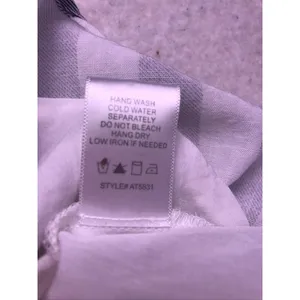 Allie Rose 2 Piece Set Women Small Blue White Striped Crop Top Pants AT5831 thumbnail 6