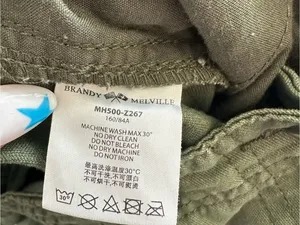 Brandy Melville Olive Green Cargo Pants Utility Straight Leg OS thumbnail 7