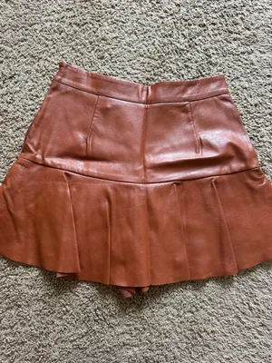 DO+BE Brown Leather Skirt thumbnail 4