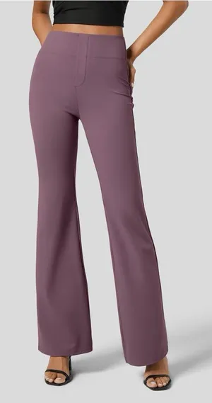 Halara Flex™ High Waisted Back Side Pocket Slight Flare Work Pants in Moonscape thumbnail 1