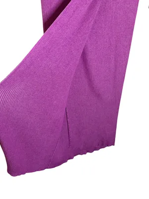 Free People Borderline Knit Wrap Midi Skirt Pink Ribbed Side Tie Slit Large NWOT thumbnail 7