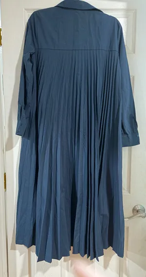 ZARA blue Shirt Dress Button-Up long M long sleeve thumbnail 2
