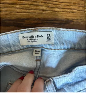 Abercrombie Ankle Straight High-Rise Curve Love Jeans size 24 thumbnail 3