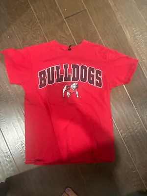 Georgia Bulldog Tee Red Size XS thumbnail 3
