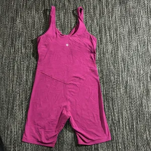 Lululemon Align Romper 8" Nulu Lightweight Buttery Soft Magenta Purple Size 10 thumbnail 2