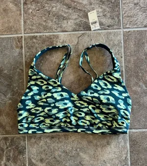 Offline By Aerie Goals Plunge Sports Bra Green Size Medium thumbnail 1
