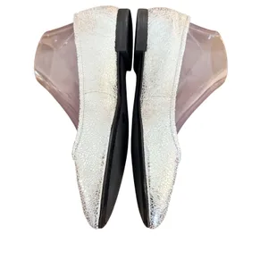Vince Camuto Silver Metallic Crackle Ballet Flats Almond Toe womens 8M/39‎ thumbnail 4
