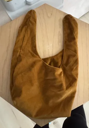 MERIT corduroy tie makeup bag ribbed cosmetics travel pouch caramel neutral thumbnail 1