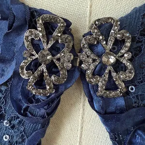 Cachet Dark Blue 2pc Formal Jacket Tank Soutache Sequin Rhinestone Clip 6 thumbnail 3