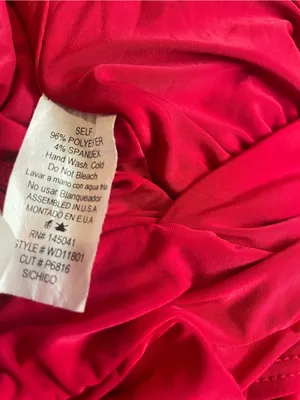 Red Long one Sleeve Ruched V-Neck Maxi Dress thumbnail 4