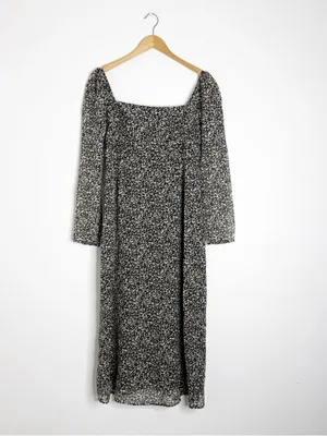 Abercrombie & Fitch Emerson Floral Chiffon Midi Dress Large thumbnail 2