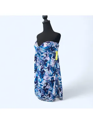 Gianni Bini Blue Strapless Mini Dress Y2K Summer Going Out Dress Size 8 💙 thumbnail 5
