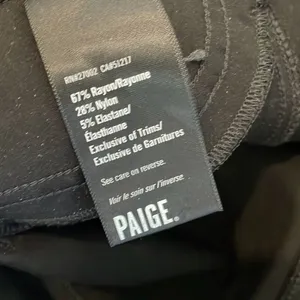 Paige black exposed zipper fly flare stretch pants size 26 thumbnail 11