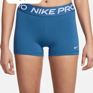 NEW Nike Pro Women's 3" Shorts Industrial Blue/White CZ9857-457 Size XXL 2XL thumbnail 3