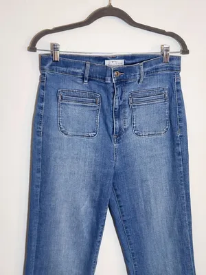 LOFT Slim Fit Flare Jeans with Patch Pockets Size 8/29 thumbnail 3