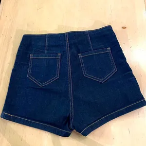 Forever 21 High Waisted Denim Shorts With Gold Buttons thumbnail 2