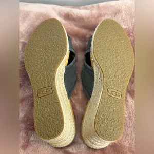 UGG‎ Charcoal and Tan Wedge Sandals thumbnail 6