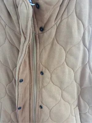 Calia quilted full zip snap front vest camel tan women’s S cozy chic thumbnail 4