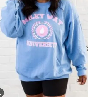 The Little Milk Bar Milky‎ Way University Crewneck Sweatshirt L/XL thumbnail 1