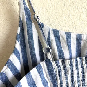 NWT Old Navy Womens Dress Blue White Stripe Sleeveless Linen Blend Size XXL thumbnail 7