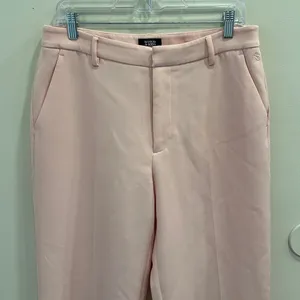 Scotch & Soda Pastel Cadillac Pink Edie Tailored Wide Leg Crepe Trousers Large‎ thumbnail 4