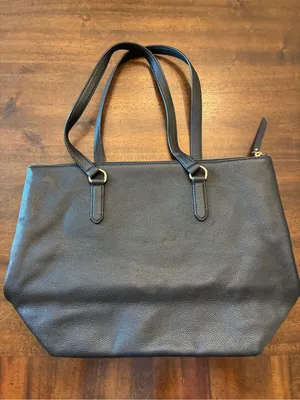 Kate Spade Larchmont Avenue Logo Penny Tote Bag Leather Purse Black thumbnail 5
