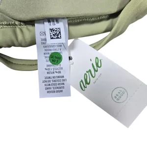 Aerie Ruched Bandeau Bikini Top in Dried Sage XXS‎ NWT thumbnail 4