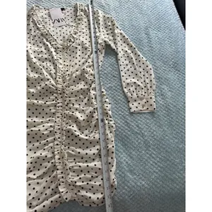 NWT Zara Polka Dot Dress Black White Women's XS Coastal Cocktail Beach Grandma thumbnail 3