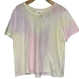 LoveShackFancy Women’s Size M Pastel Tie Dye Print Scoop Neck T-Shirt thumbnail 1