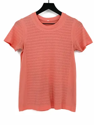 LULULEMON Breeze By Short Sleeve *Squad Light Coral M? thumbnail 2