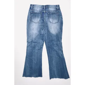 Elite Jeans Ripped Destroyed Blue Jeans‎ High Rise Punk Bohemian Sz 13/14 thumbnail 9