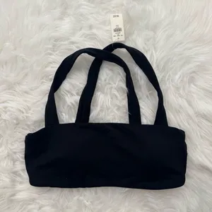 OFFLINE By Aerie Real Me Xtra Square Neck Sports Bra Black Size Small thumbnail 1
