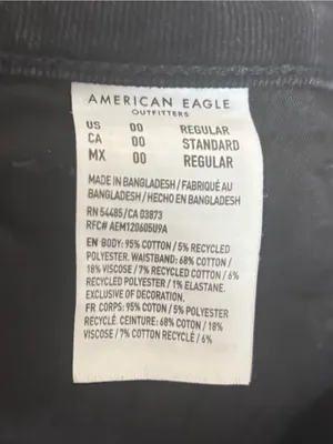 American Eagle Black High Rise Ripped Distressed Ankle Mom Jeans Womens 00 thumbnail 6