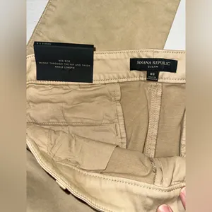 Banana Republic Pants Women Size 8S Skinny Khaki Ankle Mid-Rise Tan Workwear NWT thumbnail 9