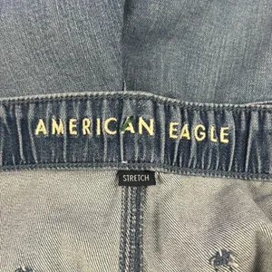 American Eagle Ultra Wide Leg Jeans Womens Small Long Low Rise Baggy Denim 30x30 thumbnail 3