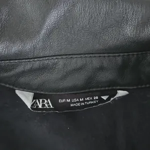 Zara Faux Leather Overshirt, Shacket In Black Size M thumbnail 9