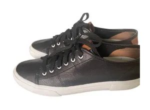 Frye Gia Low Lace Leather Sneakers Black Size 8M Casual thumbnail 1