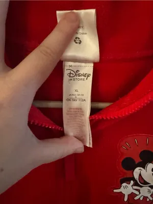 Disney Red Fleece Half-Zip Pullover with Mickey Graphic thumbnail 5