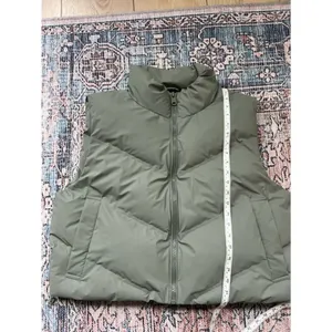 Zara Cropped Puffer Vest in Olive Green Size XL NWOT thumbnail 7