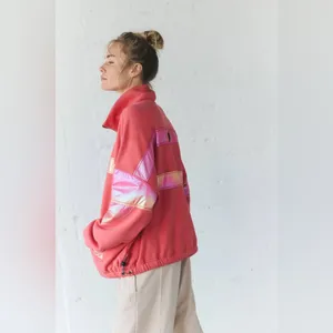 NWT Free People Movement Away We Go Half Zip in Hibiscus $128 MSRP thumbnail 4