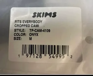 SKIMS Women's Fits Everybody Cropped Cami in Onyx thumbnail 4