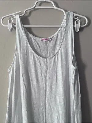 Fresh Produce Women’s 100% Cotton White Tank Dress Size Medium thumbnail 2